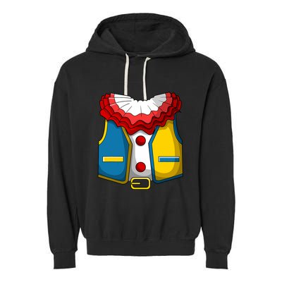 Clown Costume Funny Circus Play Halloween Garment-Dyed Fleece Hoodie