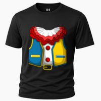 Clown Costume Funny Circus Play Halloween Cooling Performance Crew T-Shirt