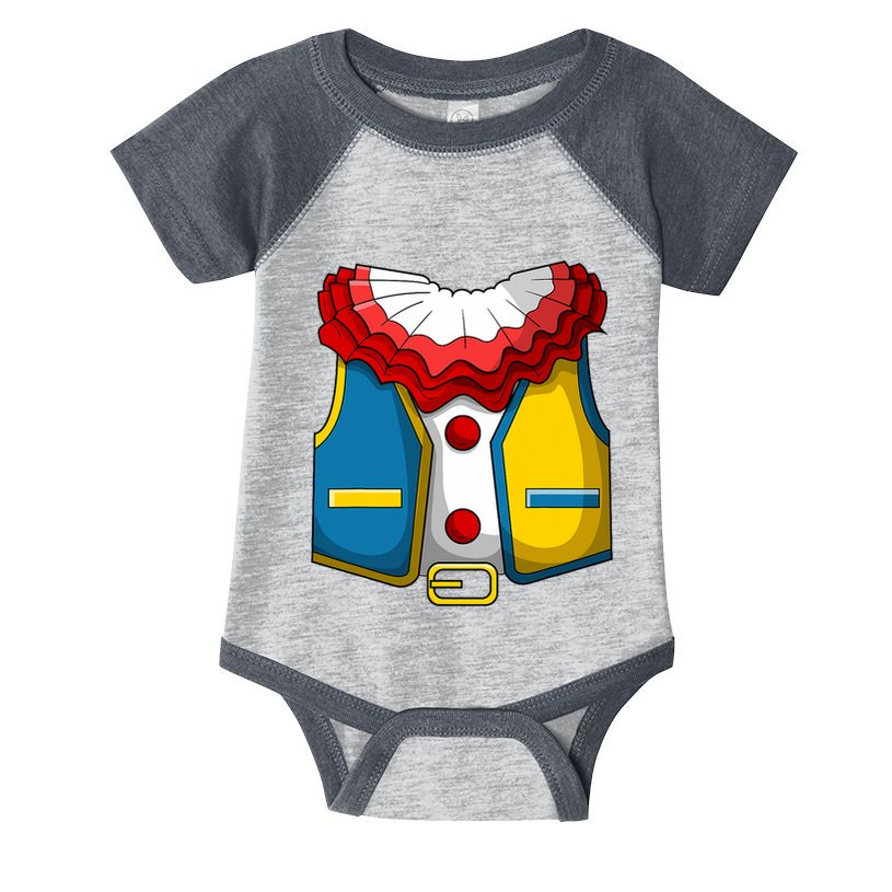 Clown Costume Funny Circus Play Halloween Infant Baby Jersey Bodysuit