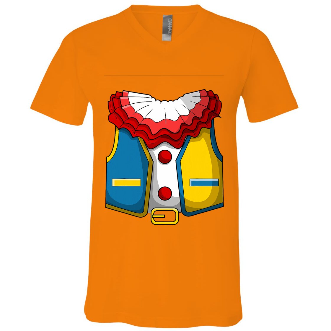 Clown Costume Funny Circus Play Halloween V-Neck T-Shirt