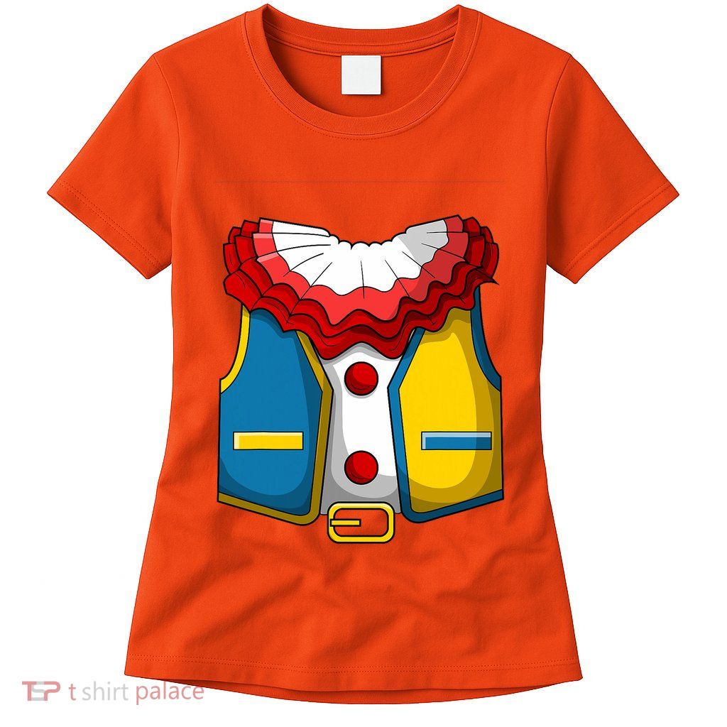 Clown Costume Funny Circus Play Halloween Womens T-Shirt