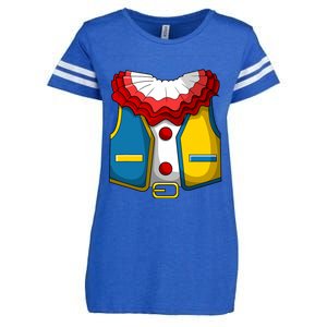 Clown Costume Funny Circus Play Halloween Enza Ladies Jersey Football T-Shirt