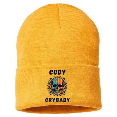 Cody Crybaby Funny Cody Crybaby Pro Wrestling Fans Rhodes Sustainable Knit Beanie