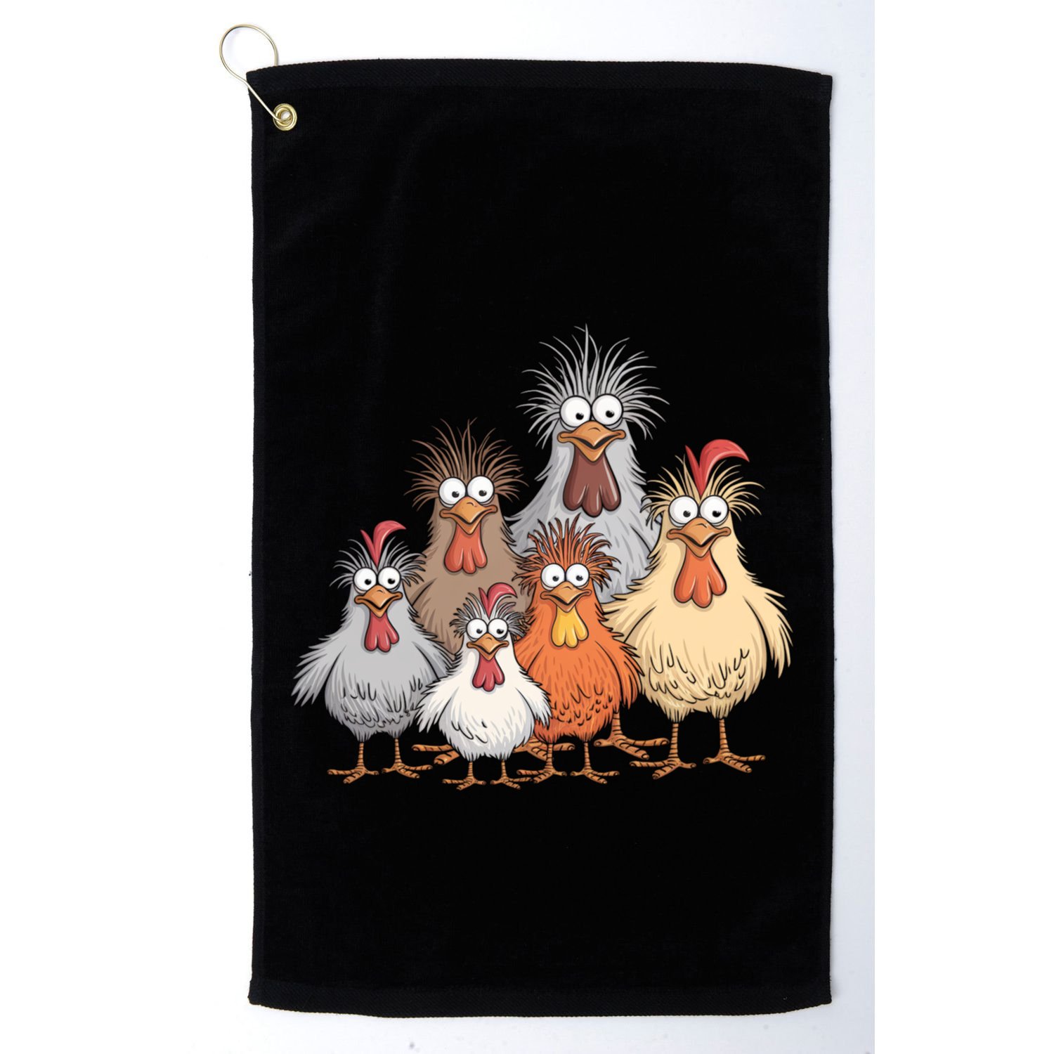 Crazy Chicken Family Gift Golf Towel