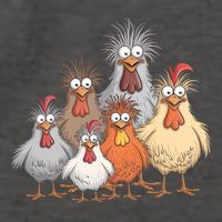 Crazy Chicken Family Gift Vector Backpack
