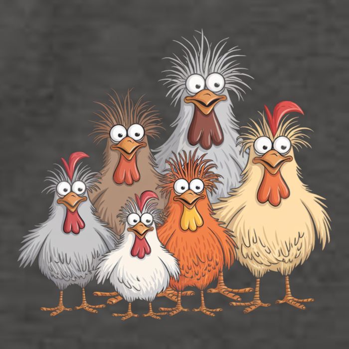 Crazy Chicken Family Gift Vector Backpack