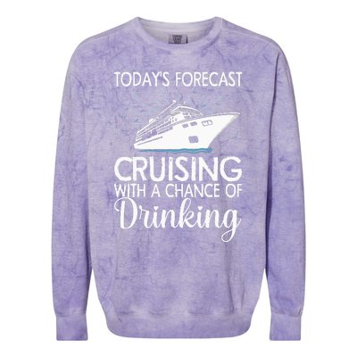 Cool Cruising For Women Family Cruise Vacation Lover Colorblast Crewneck Sweatshirt