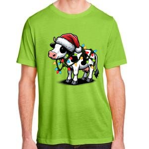 Cow Cute Funny Santa Christmas Gift Adult ChromaSoft Performance T-Shirt