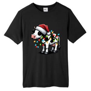 Cow Cute Funny Santa Christmas Gift Tall Fusion ChromaSoft Performance T-Shirt