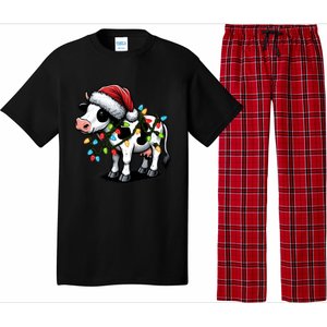 Cow Cute Funny Santa Christmas Gift Pajama Set