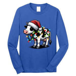 Cow Cute Funny Santa Christmas Gift Long Sleeve Shirt