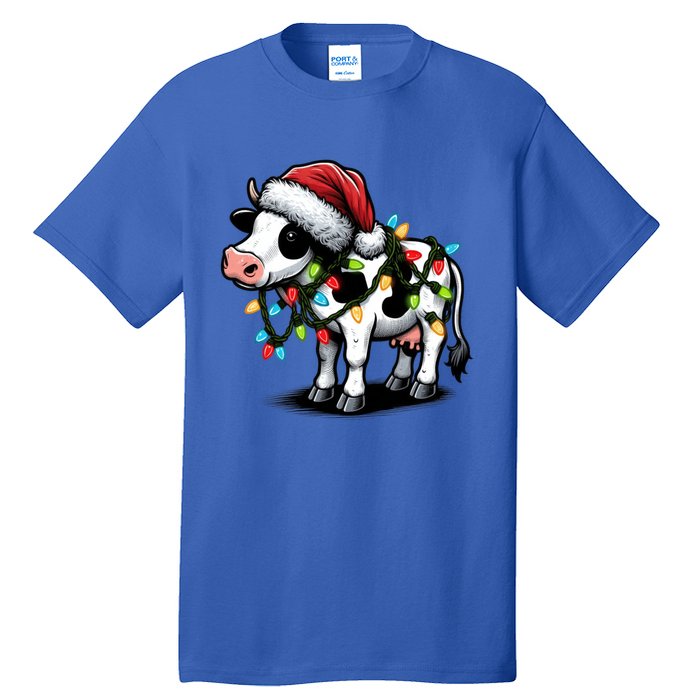 Cow Cute Funny Santa Christmas Gift Tall T-Shirt