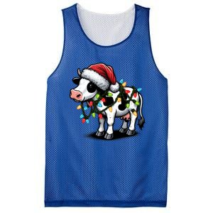 Cow Cute Funny Santa Christmas Gift Mesh Reversible Basketball Jersey Tank