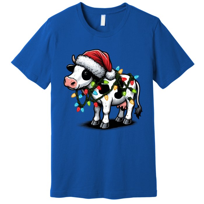 Cow Cute Funny Santa Christmas Gift Premium T-Shirt