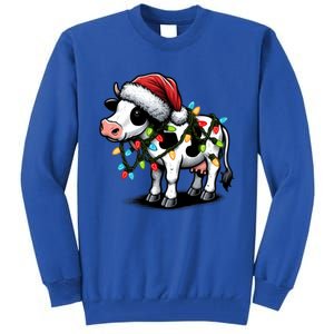 Cow Cute Funny Santa Christmas Gift Tall Sweatshirt