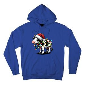 Cow Cute Funny Santa Christmas Gift Tall Hoodie