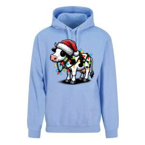 Cow Cute Funny Santa Christmas Gift Unisex Surf Hoodie