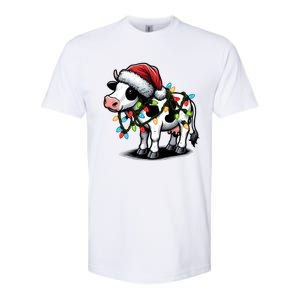 Cow Cute Funny Santa Christmas Gift Softstyle CVC T-Shirt