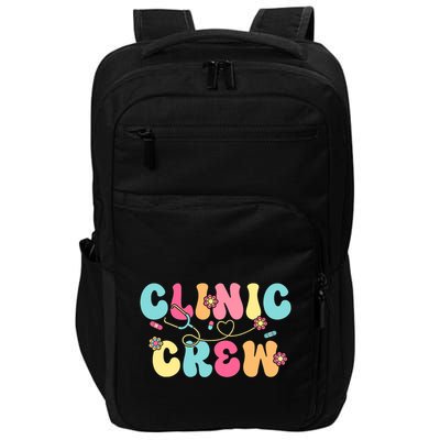 Clinic Crew For School Nurse Groovy Impact Tech Backpack