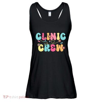 Clinic Crew For School Nurse Groovy Ladies Essential Flowy Tank
