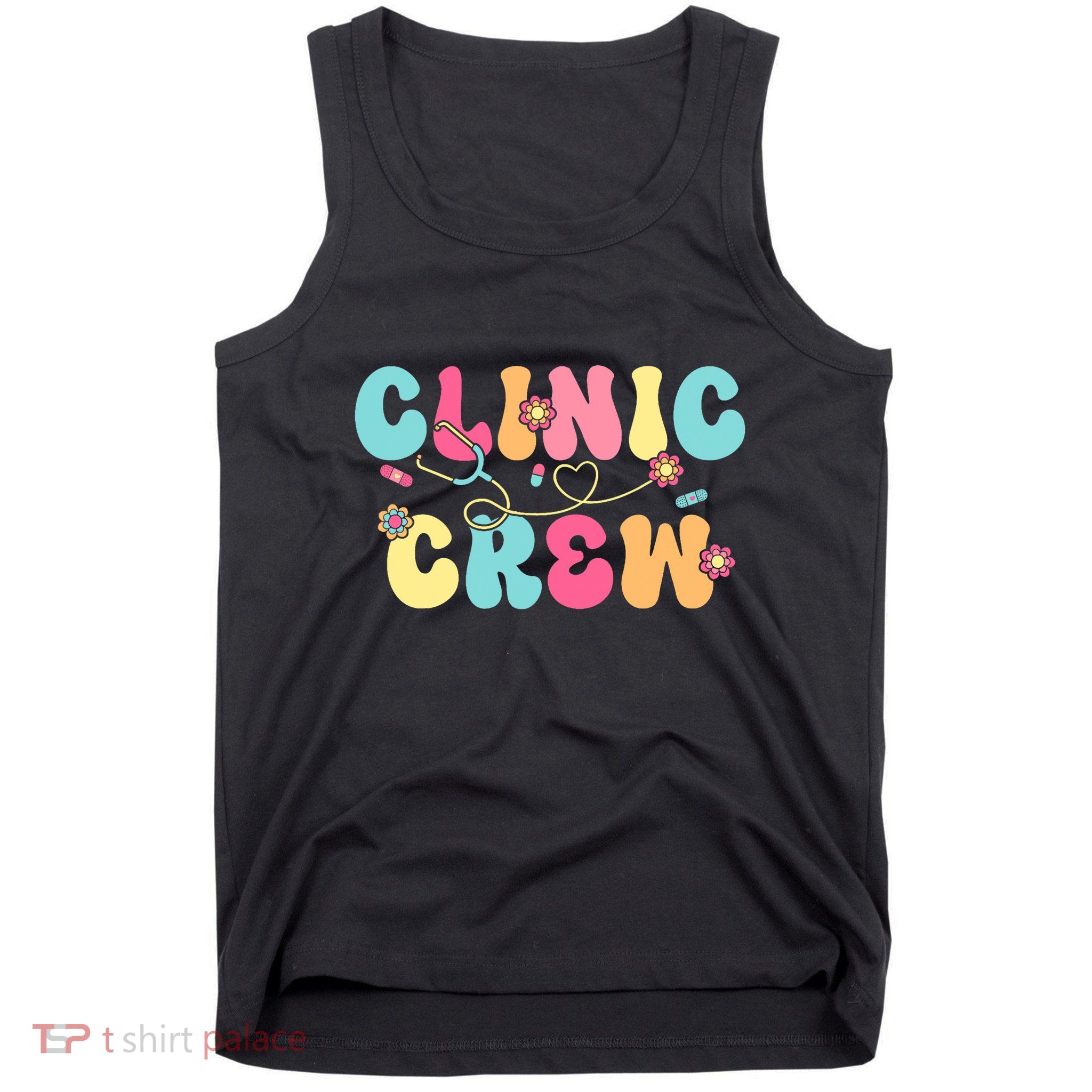 Clinic Crew For School Nurse Groovy Tank Top