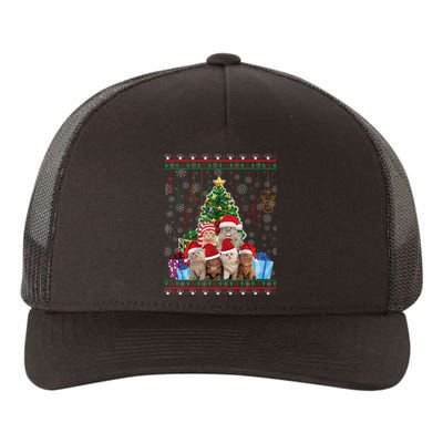 Cat Christmas Funny Ugly N Merry Gift Yupoong Adult 5-Panel Trucker Hat