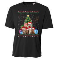 Cat Christmas Funny Ugly N Merry Gift Cooling Performance Crew T-Shirt