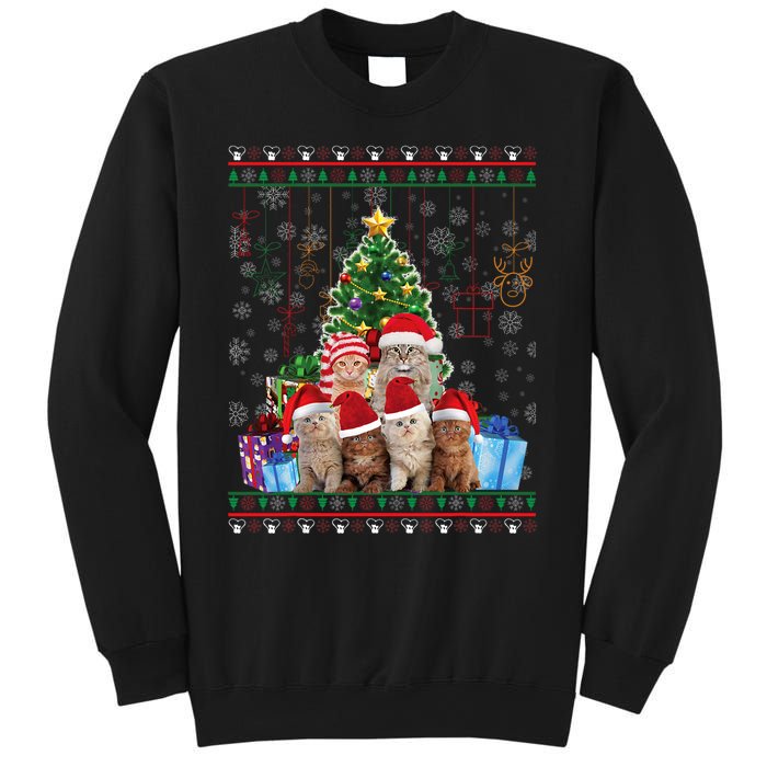 Cat Christmas Funny Ugly N Merry Gift Sweatshirt