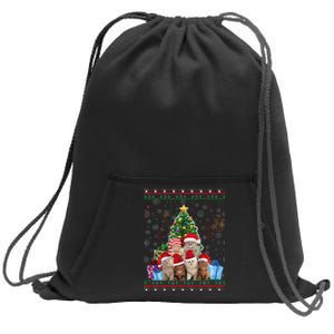 Cat Christmas Funny Ugly N Merry Gift Sweatshirt Cinch Pack Bag