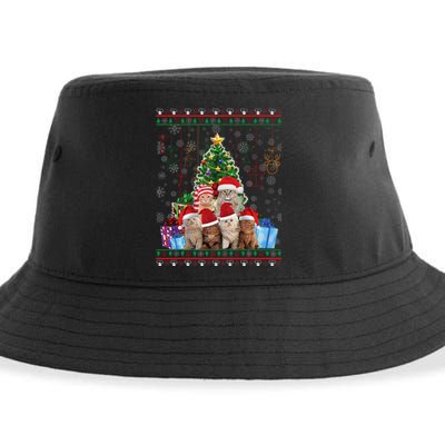 Cat Christmas Funny Ugly N Merry Gift Sustainable Bucket Hat