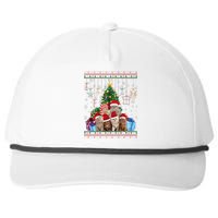 Cat Christmas Funny Ugly N Merry Gift Snapback Five-Panel Rope Hat