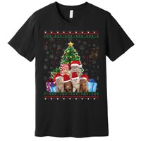 Cat Christmas Funny Ugly N Merry Gift Premium T-Shirt