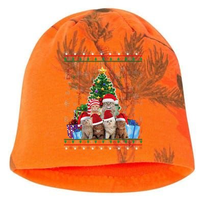 Cat Christmas Funny Ugly N Merry Gift Kati - Camo Knit Beanie