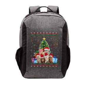 Cat Christmas Funny Ugly N Merry Gift Vector Backpack