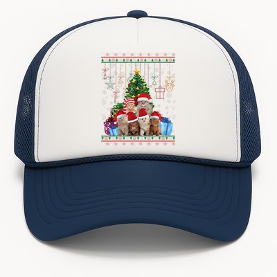 Cat Christmas Funny Ugly N Merry Gift Trucker Hat