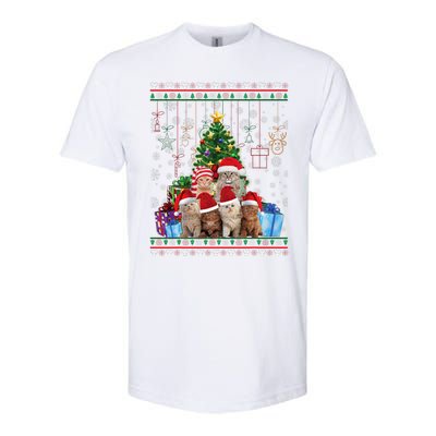 Cat Christmas Funny Ugly N Merry Gift Softstyle CVC T-Shirt