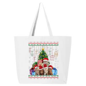 Cat Christmas Funny Ugly N Merry Gift 25L Jumbo Tote