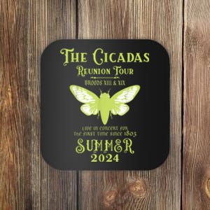 Cicada Concert Fest Lover The Cicada Reunion U.S Tours 2024 Gift Coaster