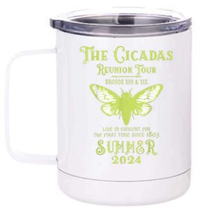 Cicada Concert Fest Lover The Cicada Reunion U.S Tours 2024 Gift 12 oz Stainless Steel Tumbler Cup