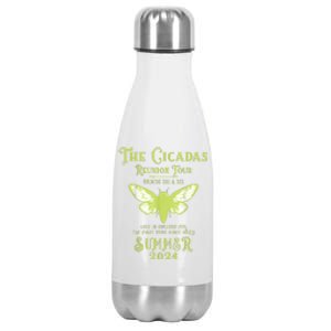 Cicada Concert Fest Lover The Cicada Reunion U.S Tours 2024 Gift Stainless Steel Insulated Water Bottle