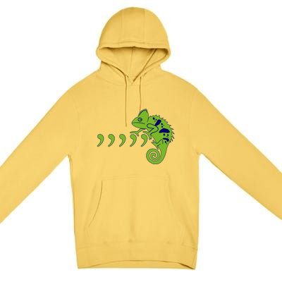 COMMA CHAMELEON FUNNY SONG PARODY MEME Premium Pullover Hoodie