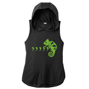 COMMA CHAMELEON FUNNY SONG PARODY MEME Ladies PosiCharge Tri-Blend Wicking Draft Hoodie Tank