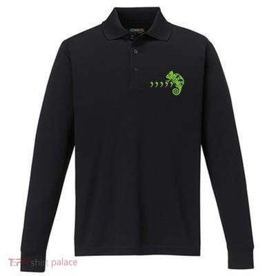 COMMA CHAMELEON FUNNY SONG PARODY MEME Performance Long Sleeve Polo