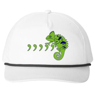 COMMA CHAMELEON FUNNY SONG PARODY MEME Snapback Five-Panel Rope Hat