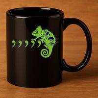 COMMA CHAMELEON FUNNY SONG PARODY MEME 11oz C Handle Ceramic Mug