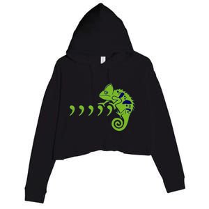 COMMA CHAMELEON FUNNY SONG PARODY MEME Crop Fleece Hoodie