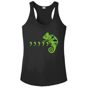 COMMA CHAMELEON FUNNY SONG PARODY MEME Ladies PosiCharge Competitor Racerback Tank