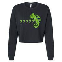COMMA CHAMELEON FUNNY SONG PARODY MEME Cropped Pullover Crew