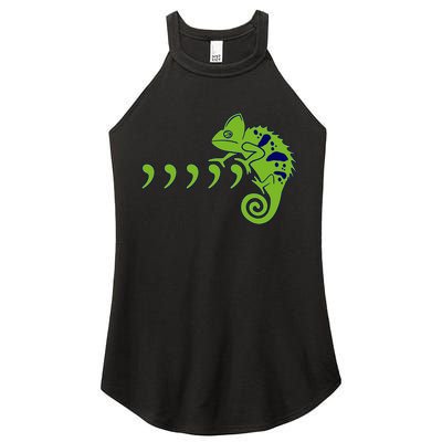 COMMA CHAMELEON FUNNY SONG PARODY MEME Women's Perfect Tri Rocker Tank