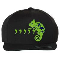 COMMA CHAMELEON FUNNY SONG PARODY MEME Wool Snapback Cap